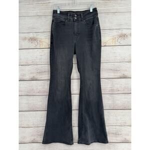 Levi's 726 Flare Stretch Jeans Womens 28 Black Medium Fade Wash Denim
